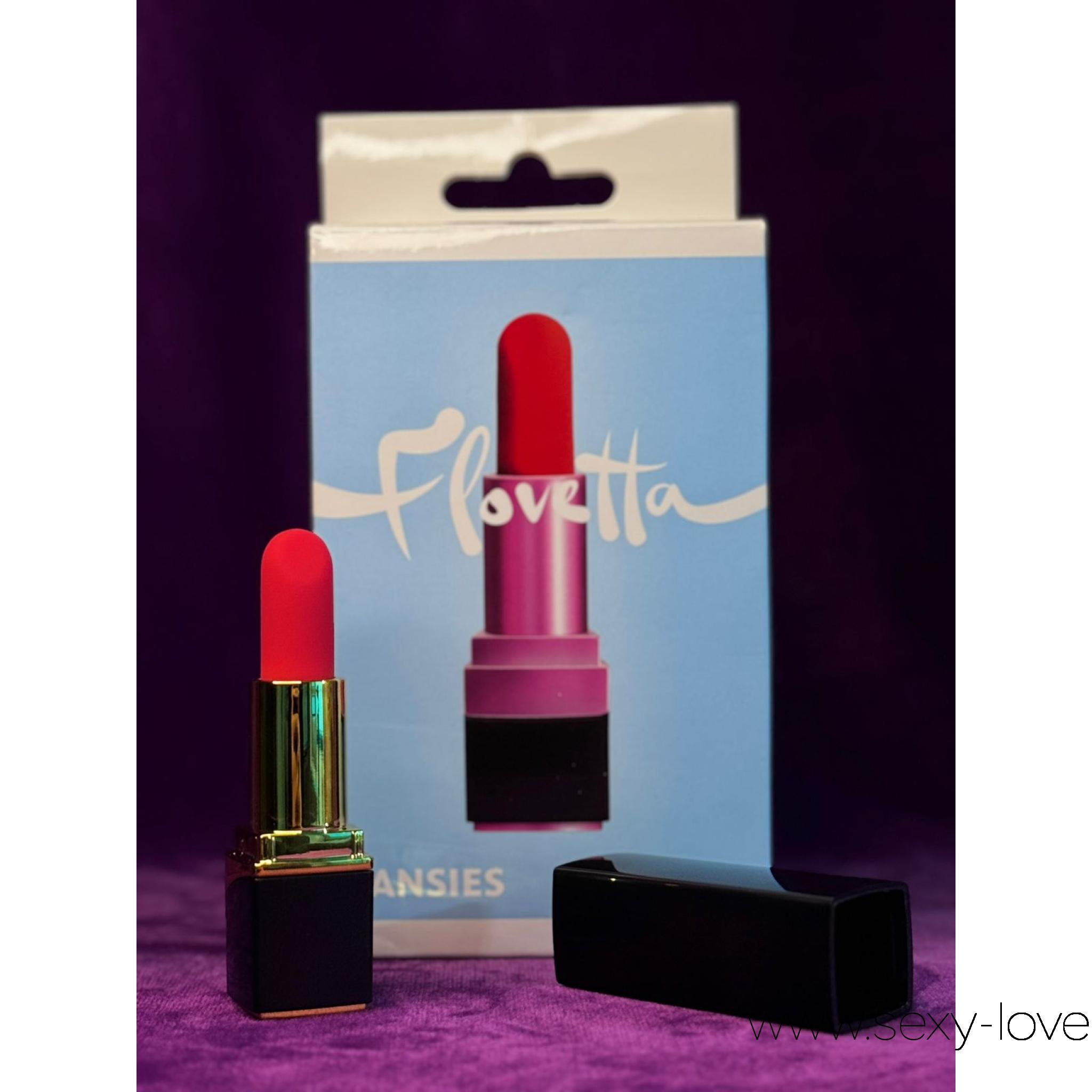 Минивибратор Flovetta by Toyfa , 
	Минивибратор Flovetta by Toyfa PANSIES — твой маленький секрет удовольствия 

	С виду — обычная помада. Но стоит нажать кнопочку — и начнётся настоящее волшебство!
	Этот мини-девайс знает, как доставить тебе удовольствие без лишнего шума и суеты. Он не задаёт вопросов, не требует романтики — просто делает свою работу на отлично

	 10 режимов вибрации — под настроение и желания
	 Компактный и незаметный — легко уместится в косметичке
	 Мягкий, бархатистый силикон — нежен, как поцелуй
	 Магнитная зарядка от USB — удобно даже в пути
	 Заряжается за 2 часа, работает до 1,5 часов без усталости

	Этот малыш точно знает, как поднять тебе настроение. Кто сказал, что помада — только для губ?

	 
