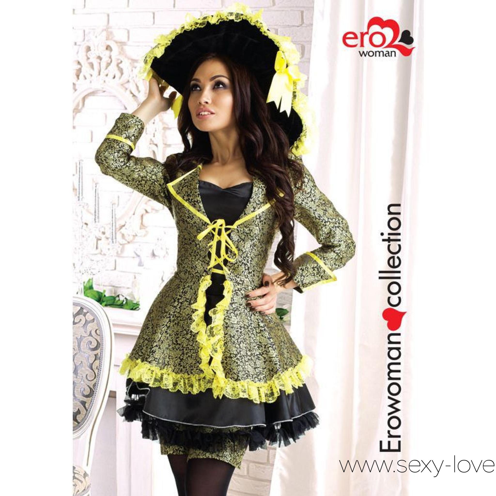 Ролевой костюм «Пиратка», размер S/M, 
	Костюм «Пиратка» — это не просто наряд, а приглашение к приключению, где ты — главная капитанша желания. Короткое платбе с пышной юбкой подчёркивает изгибы, жакет с воланами дразнит каждым движением, а шляпа и аксессуары добавляют дерзости.
	Захвати внимание, командуй настроением и бери всё, что тебе по душе — без «пленных»! 
