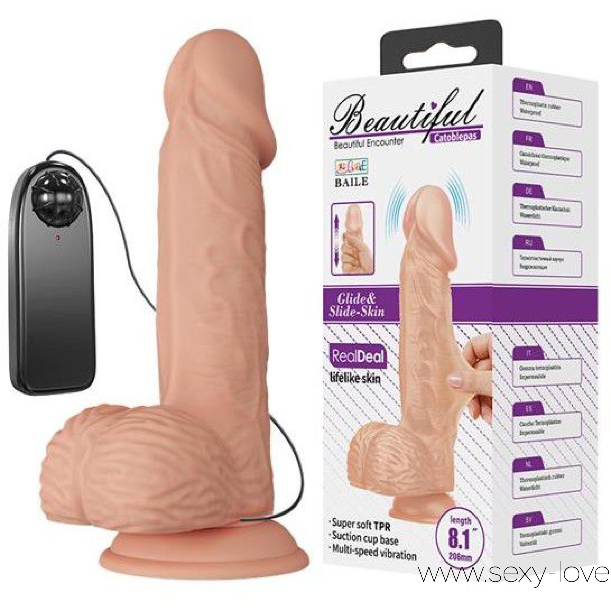 Реалистичный вибратор «Beautiful Encounter Catoblepas» с пультом управления, цвет телесный, 
	Этот фаллоимитатор изготовлен из TPR, который имеет бархатисто-мягкую отделку и реалистичный дизайн, обеспечивающий естественный вид.

	 

	У него ярко выраженная фаллическая головка, жилистый стержень, а также подставка на присоске, совместимая с ремнями безопасности, для творческого развлечения без помощи рук, в одиночку или в компании!

	 

	Его также легко очистить с помощью теплой воды и средства для чистки игрушек.

	 

	В комплект поставки входит проводной пульт дистанционного управления, который позволяет управлять многоскоростной вибрацией и регулировать ее интенсивность.
