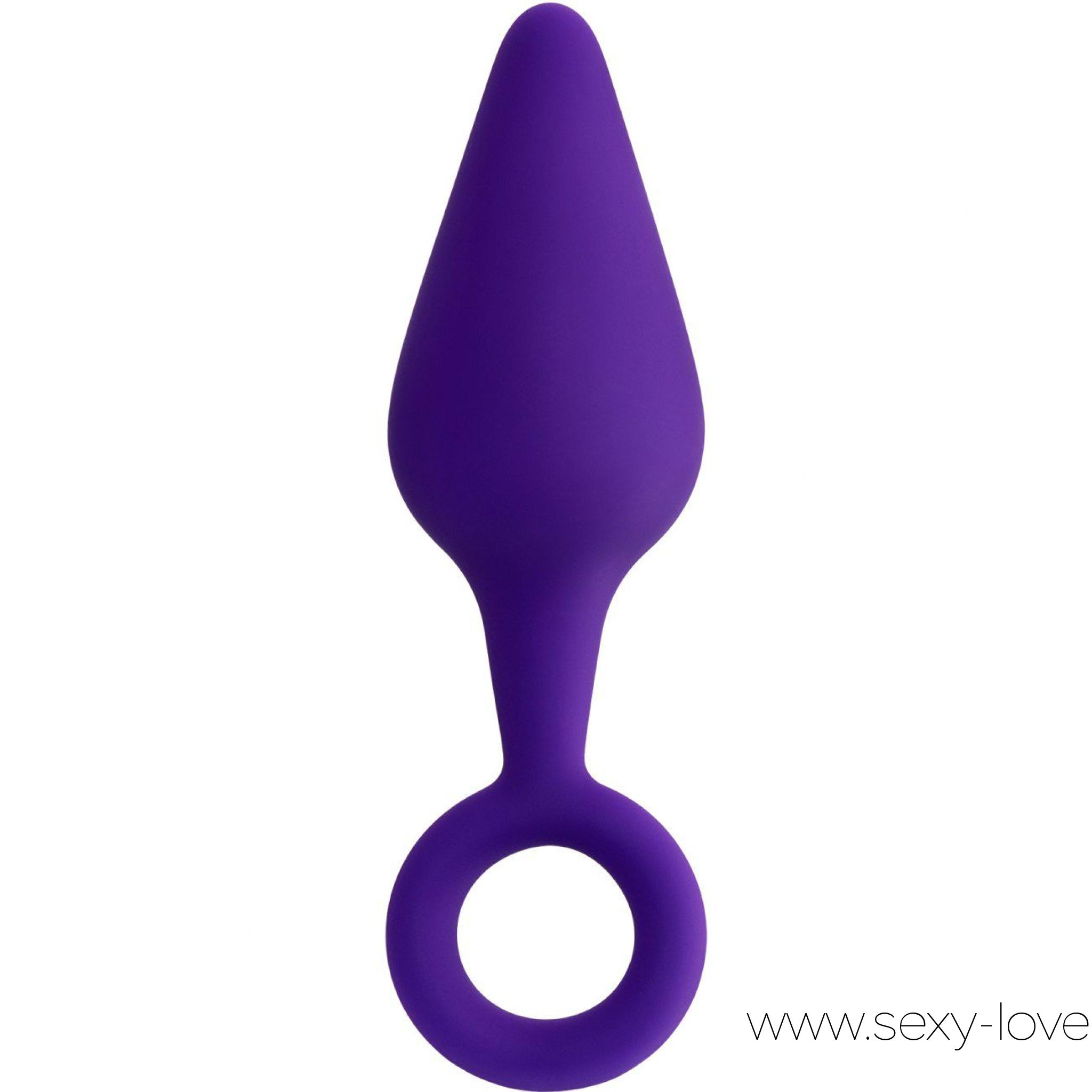 Фиолетовая анальная втулка «Bung» с кольцом для извлечения, рабочая длина 8 см, 
	Небольшой размер втулки идеален для первого опыта. Заостренный кончик обеспечивает комфортное проникновение. «Bung» легко извлекается с помощью петельки.

	Рекомендуется использовать вибромассажер совместно с лубрикантом для секс-игрушек.

