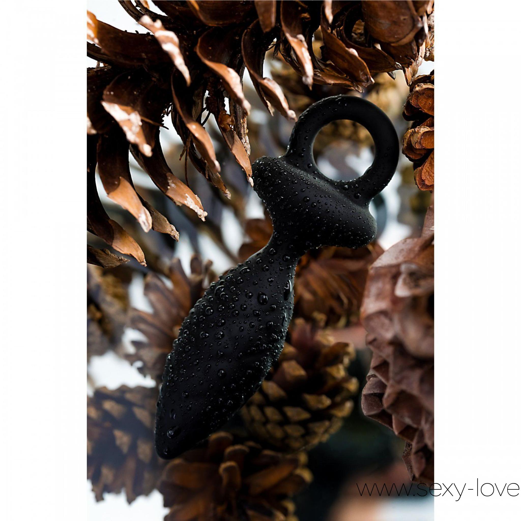 Анальная пробка «Erotist Strob S - size», цвет черный, 
	Анальная пробка EROTIST — это уникальная игрушка, которая способна подарить удовольствие как мужчине, так и женщине Каплевидная анальная пробка дарит комфортную анальную стимуляцию. Узкий кончик облегчает введение игрушки. Рельеф на основной части игрушки добавляет ярких ощущений. Ограничитель в основании делает игрушку безопасной в использовании, а кольцо помогает с легкостью вводить и извлекать ее. 
