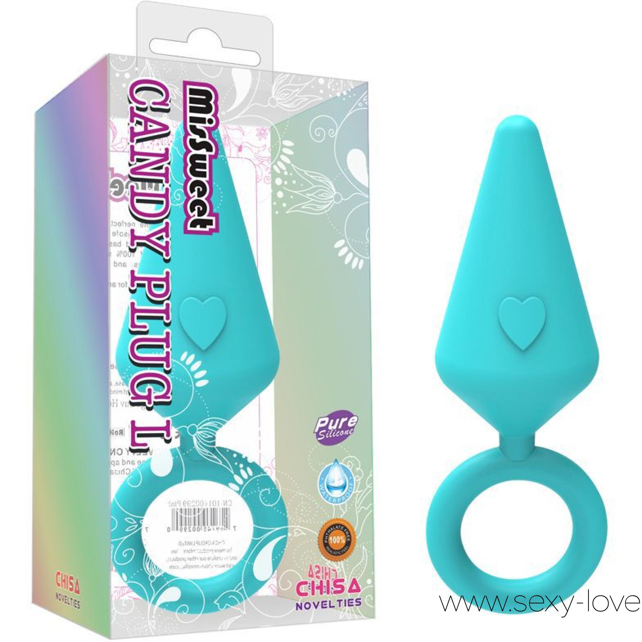 Втулка анальная «Candy Plug Large», цвет розовый,цвет бирюзовый, 
	Эротический аксессуар изготовлен из мягкого материала, дарящего приятные тактильные ощущения. Прост в использовании, не требует специального ухода.

	Длина 9 см.

	Диаметр 3.9 см
