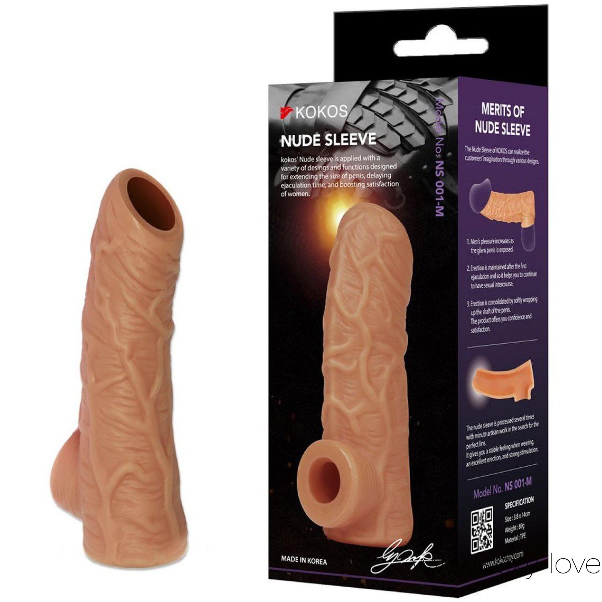 Насадка реалистик с подхватом мошонки на фаллос, с открытой головкой, размер M, 
	Для тех кому хочется новых, ярких, невероятных ощущений с легкостью и удобством - новые насадки с отверстием для мошонки и головки от Kokos. Мужчина или женщина - любой оценит эту насадку из ультрамягкого и эластичного материала.

	Легко надевается (аналогично презервативу), приятно ощущается, доставляет море удовольствия.

	Размер M

	Длина 12 см.

	Диаметр 3.8 см
