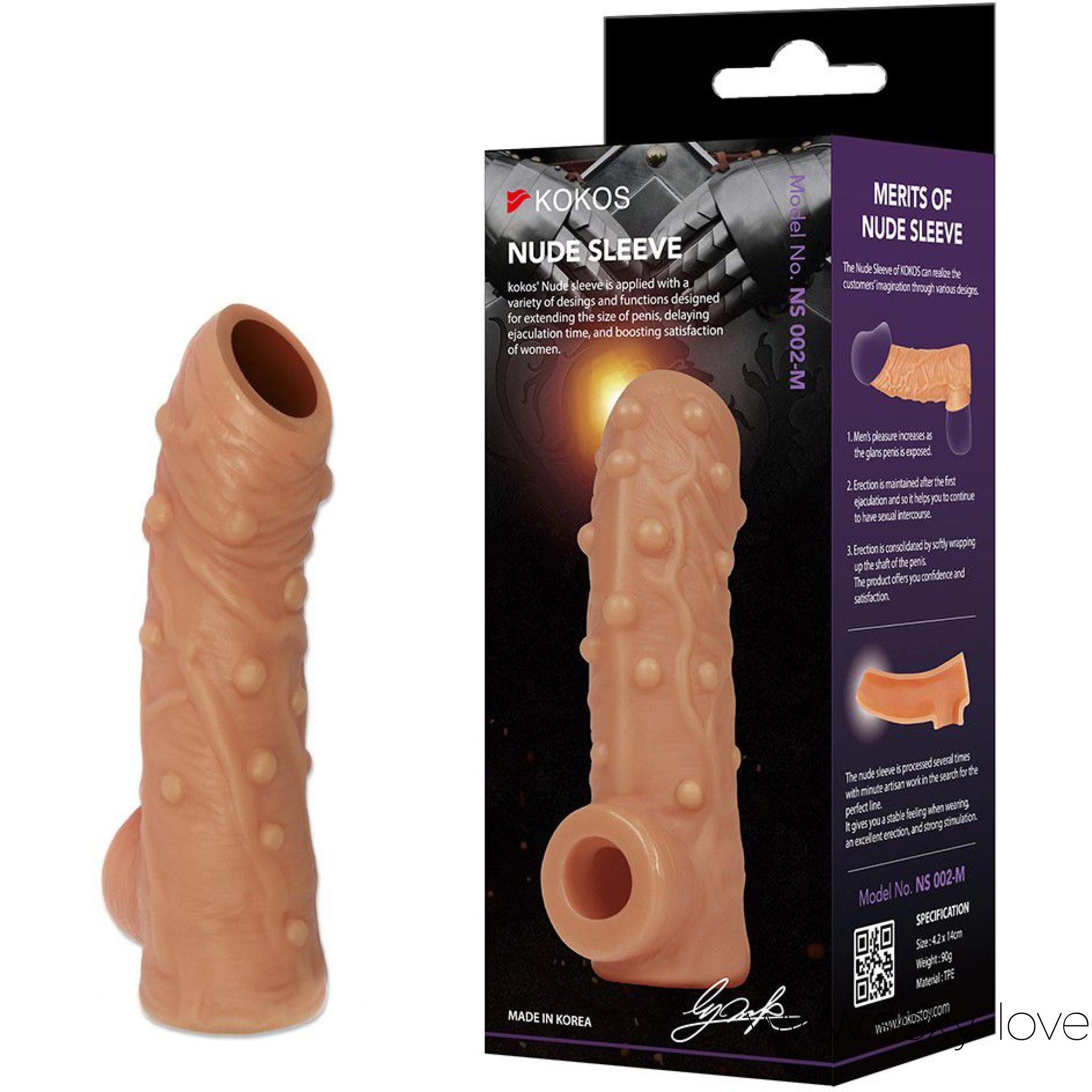 Насадка реалистик c пупырышками, с подхватом мошонки, с открытой головкой, размер S, 
	Для тех кому хочется новых, ярких, невероятных ощущений с легкостью и удобством - новые насадки с отверстием для мошонки и головки от Kokos. Мужчина или женщина - любой оценит эту насадку из ультрамягкого и эластичного материала.

	Размер S

	Длина 10 см.

	Диаметр 3.5 см.
