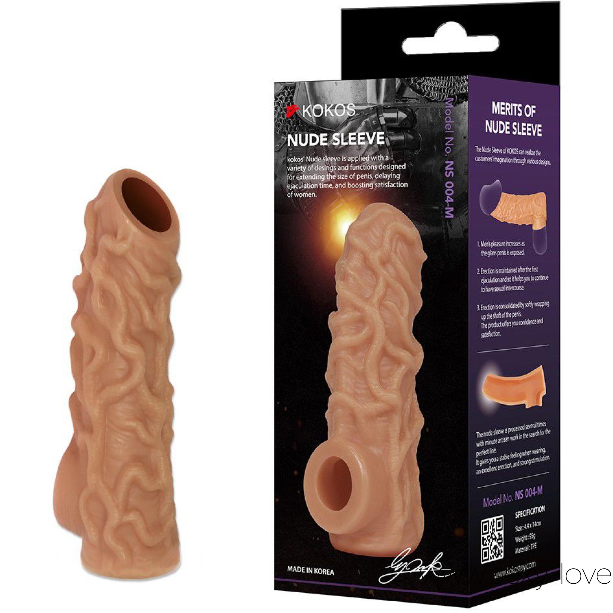 Насадка с выделенными венами с подхватом мошонки и открытой головкой, размер S, 
	Для тех кому хочется новых, ярких, невероятных ощущений с легкостью и удобством - новые насадки с отверстием для мошонки и головки от Kokos. Мужчина или женщина - любой оценит эту насадку из ультрамягкого и эластичного материала.

	Легко надевается (аналогично презервативу), приятно ощущается, доставляет море удовольствия

	Размер S

	Длина 10 см.

	Диаметр 3.5 см
