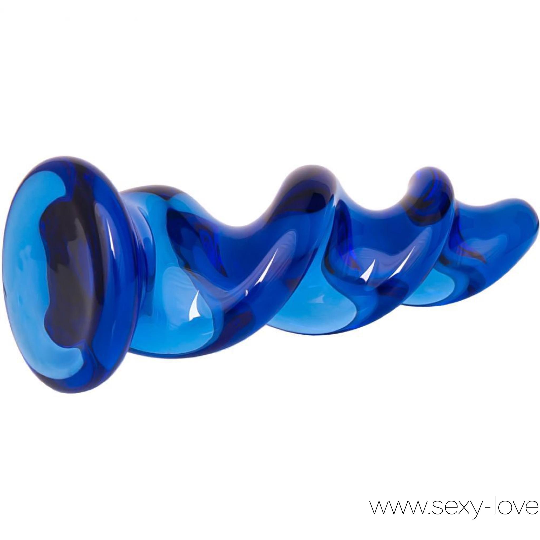 Анальный массажер 12,5см, 
	Этот стеклянный анальный массажёр подарит наслаждение высшего класса. Его твёрдая поверхность и спиралевидное тельце обеспечивает потрясающую стимуляцию, осуществлять которую захочется снова и снова. Но самое интересное свойство игрушек из закалённого стекла &mdash; это термостойкость. В зависимости от пожеланий анальный стимулятор можно охлаждать или нагревать. Это привносит в сексуальную жизнь новые пикантные ощущения. Цвет: Синий. Длина: 12.5 см. Ширина: 3.0
