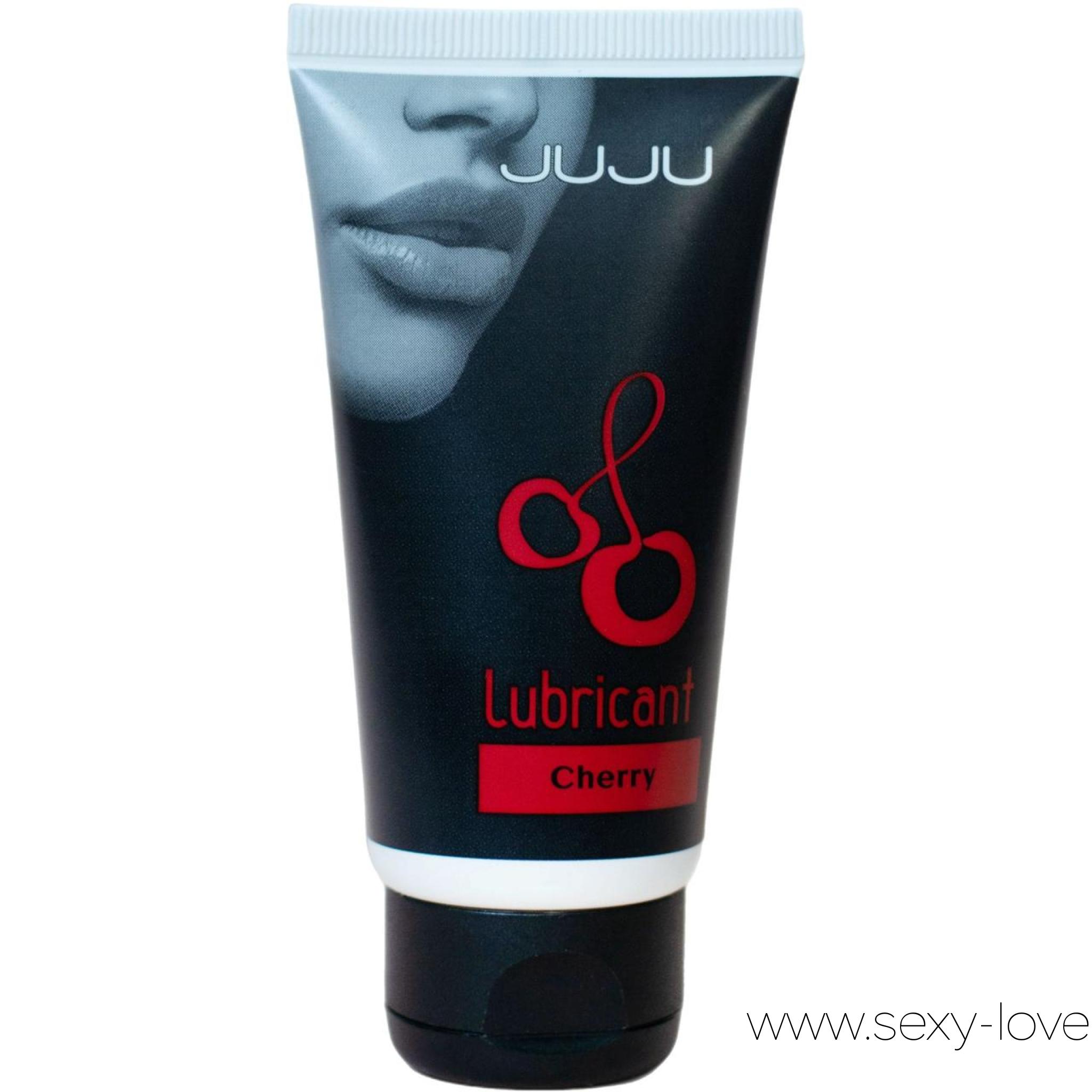 Съедобный лубрикант JUJU «Cherry Lubricant» со вкусом вишни, упаковка 50 мл, 
	Съедобный лубрикант с соблазнительным запахом и сочным вкусом вишни – это масса новых возможностей для вашей сексуальной жизни. Теперь это не просто смазка на водной основе, помогающая расслабиться и сделать половой акт чувственнее, качественнее и приятнее, это новая эра для оральных ласк. Съедобный лубрикант – это прямая дорога к многочисленным страстным, глубоким минетам и дерзким кунилингусам. Эта смазка на водной основе содержит лишь натуральные компоненты – поэтому никакого риска для здоровья, никаких раздражений нежных интимных зон. Можно использовать с любыми презервативами и с любимыми секс игрушками из домашней коллекции.
