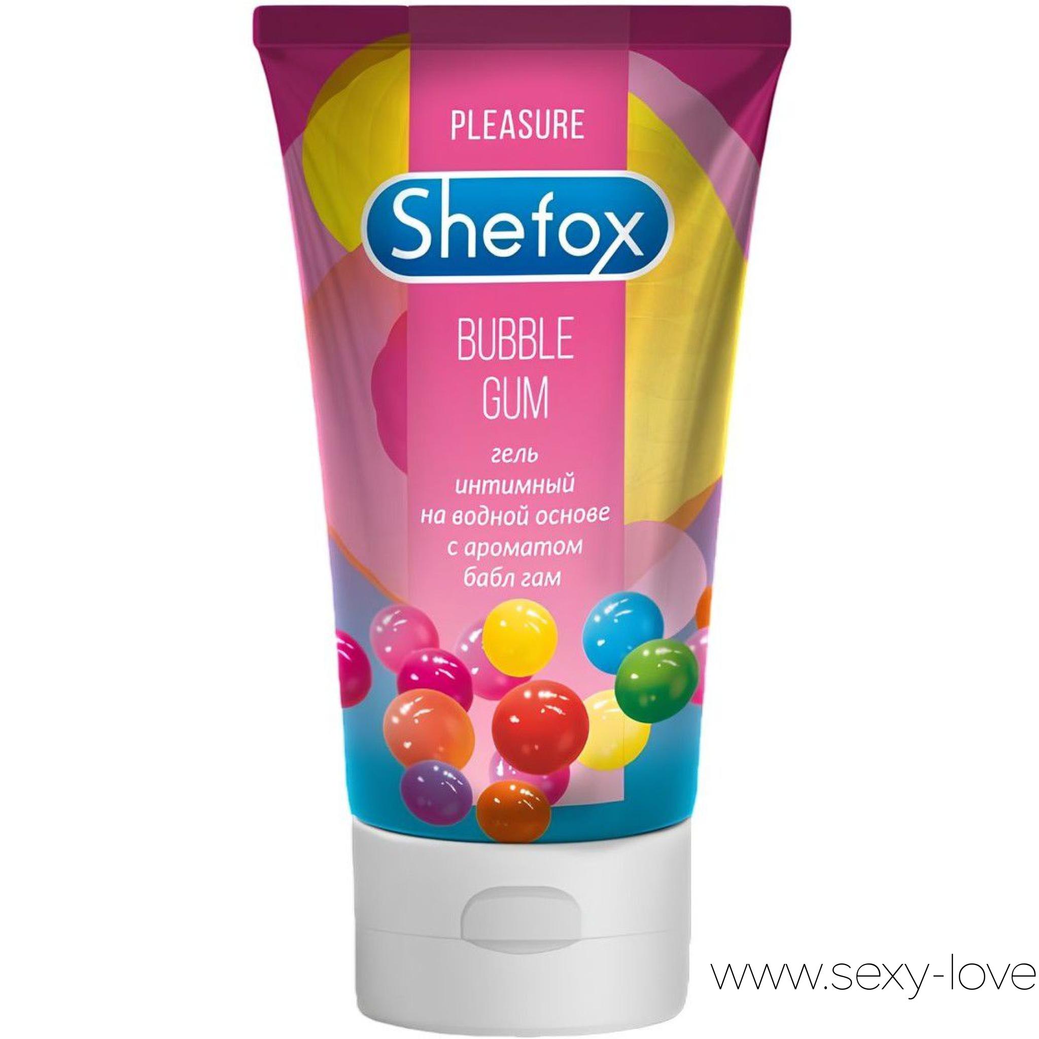 Съедобная гель-смазка Shefox «Бабл гам», 50 мл, 
	Предназначена для вагинального, анального и орального секса. Восполняет недостаток естественной смазки, делая контакт с партнером более комфортным. Не нарушает pH-баланса естественной среды организма.

	 

	Вкус и аромат банана усиливает удовольствие активного партнера при оральном сексе. Гель-смазка подходит для использования с презервативом и без него.

	 

	Не повреждает латекс.

	Не пачкает одежду и постельное белье.

	Легко смывается с кожи мыльной водой.
