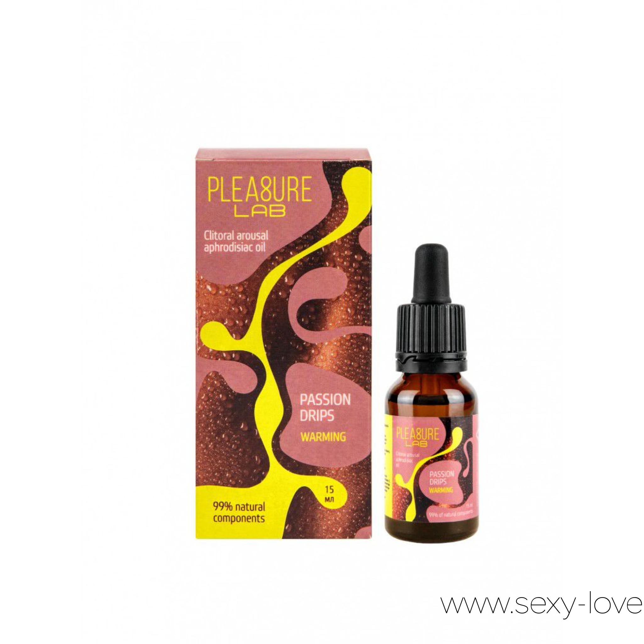Возбуждающие капли-афродизиак «Passion Drips Warming», Pleasure Lab, 
	Возбуждающие капли-афродизиак «Warming» - это чувственное средство, созданное для пробуждения страсти и усиления естественного возбуждения.

	 

	Капли «Warming» обладают мягким согревающим эффектом, активируя рецепторы кожи и создавая приятное тепло, которое усиливает восприятие прикосновений и помогает расслабиться.

	 

	Эффект «Warming» начинается уже через несколько секунд после нанесения, вызывая прилив тепла и усиливая кровообращение в выбранных зонах. Это делает ощущения более интенсивными и помогает настроиться на волну чувственности.
